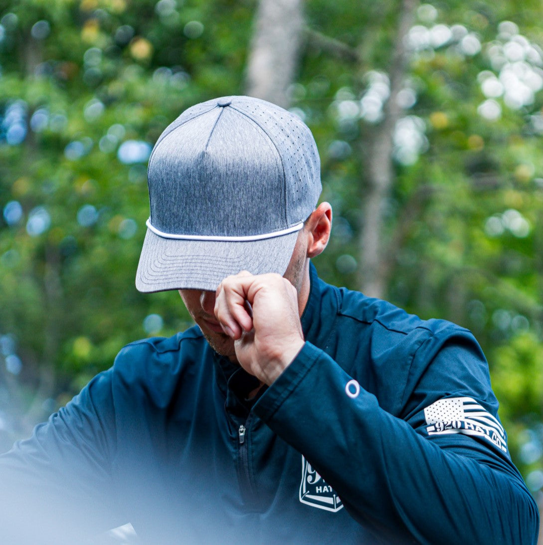 Blank 920 Performance Hat Heather Grey White