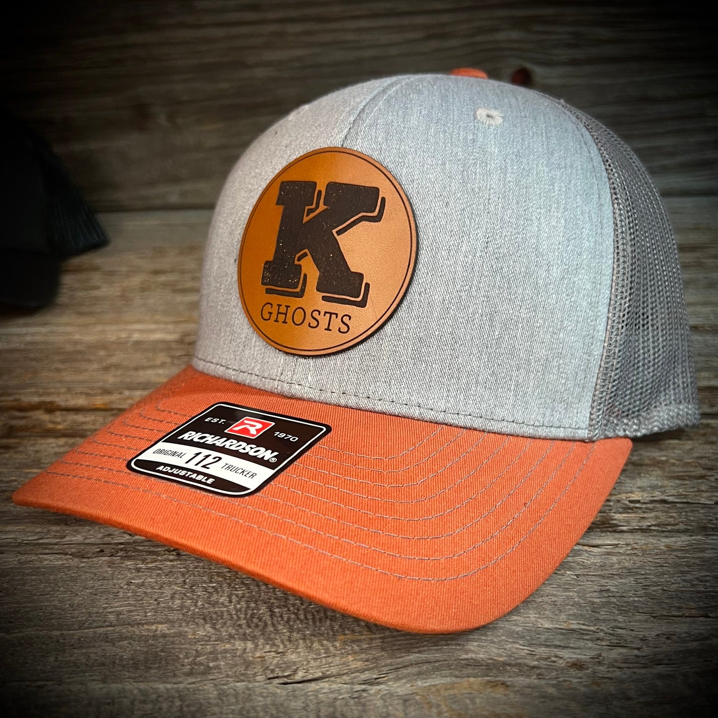 Kaukauna Football Leather Patch Hats