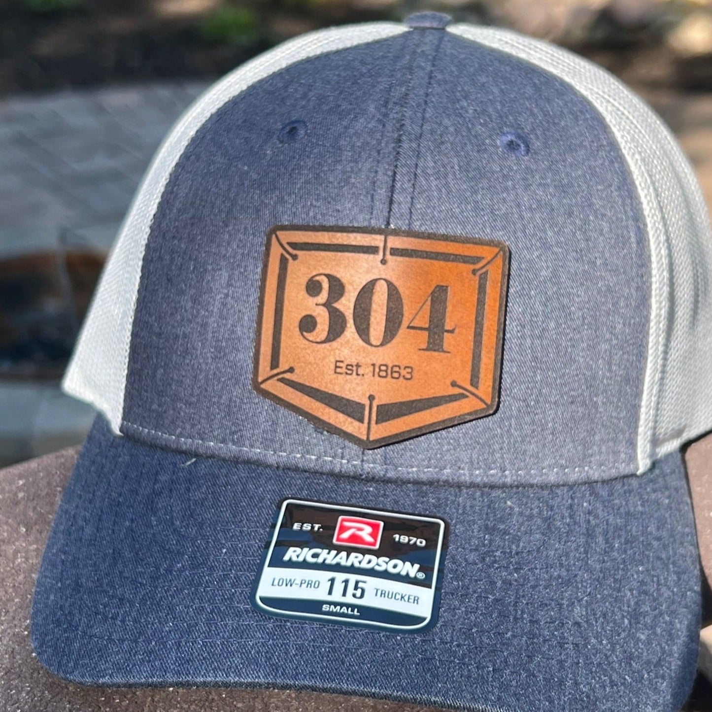 Area Code and State Leather Patch Hat