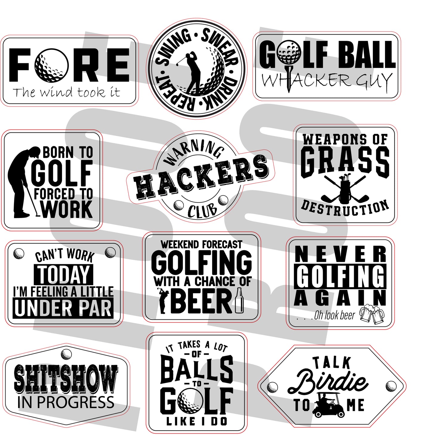 Funny Golf Hats - Click next pic for patches