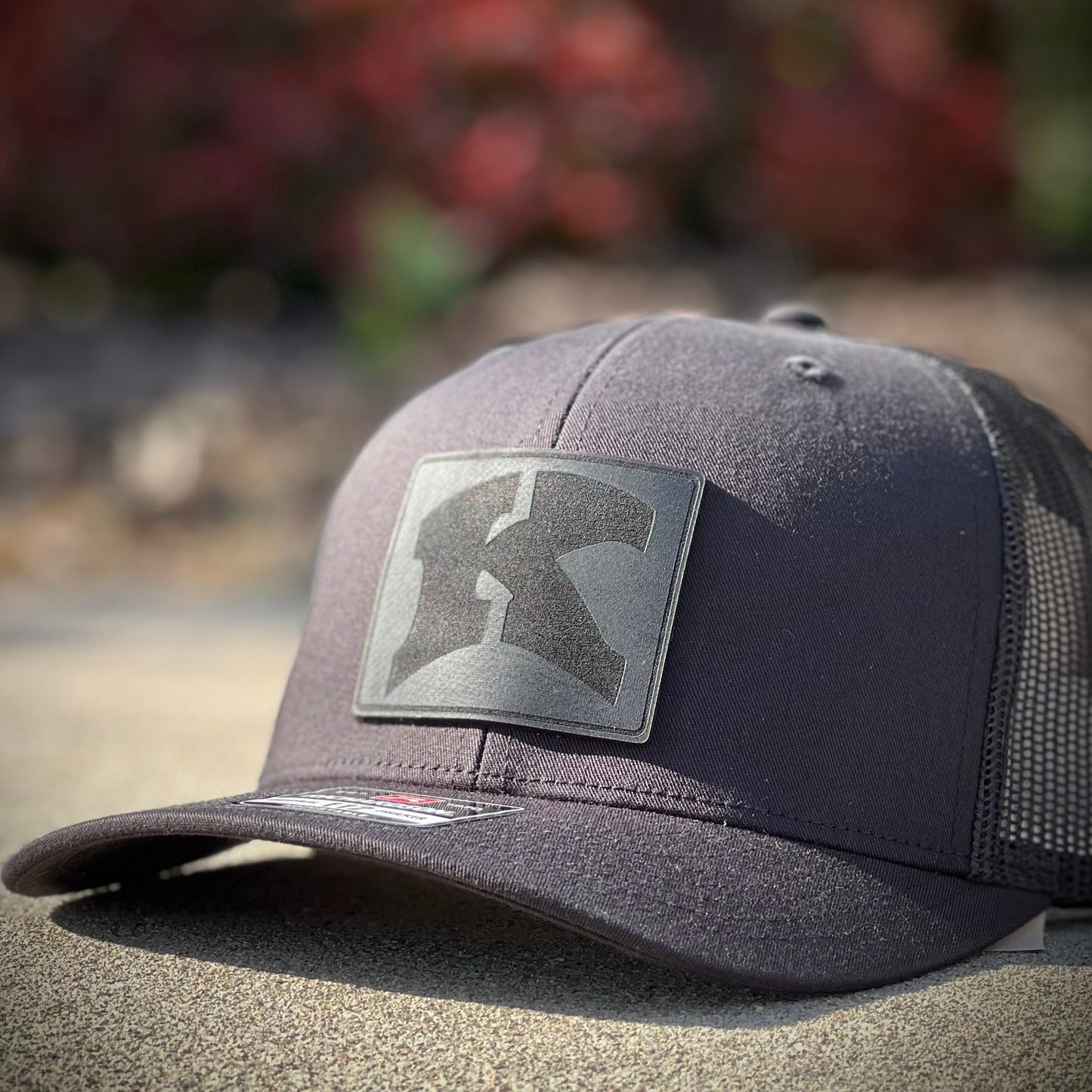 School Mascot Leather Patch Hat