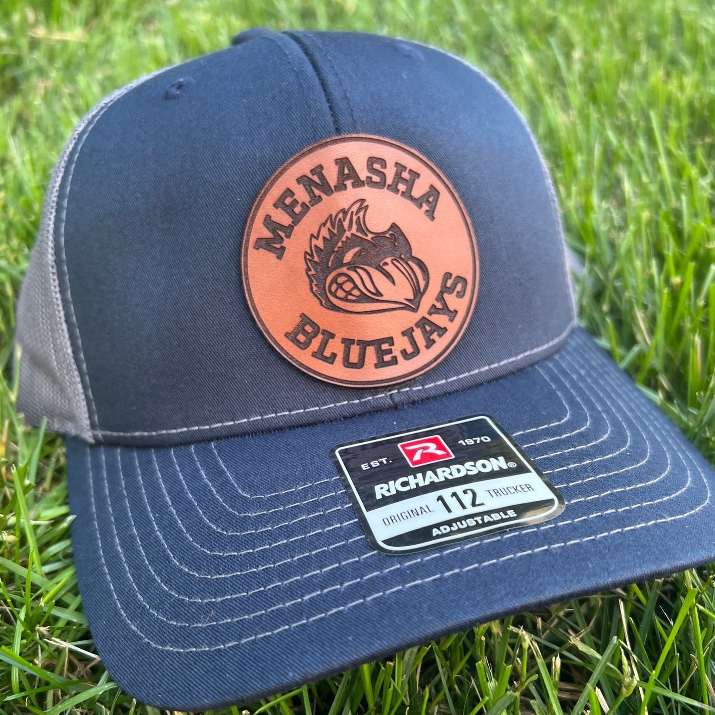 School Mascot Leather Patch Hat