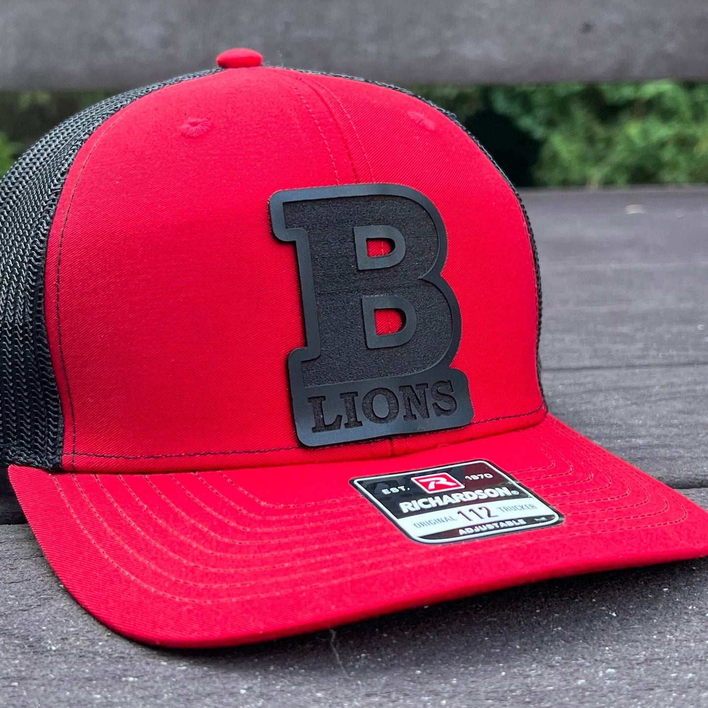 School Mascot Leather Patch Hat