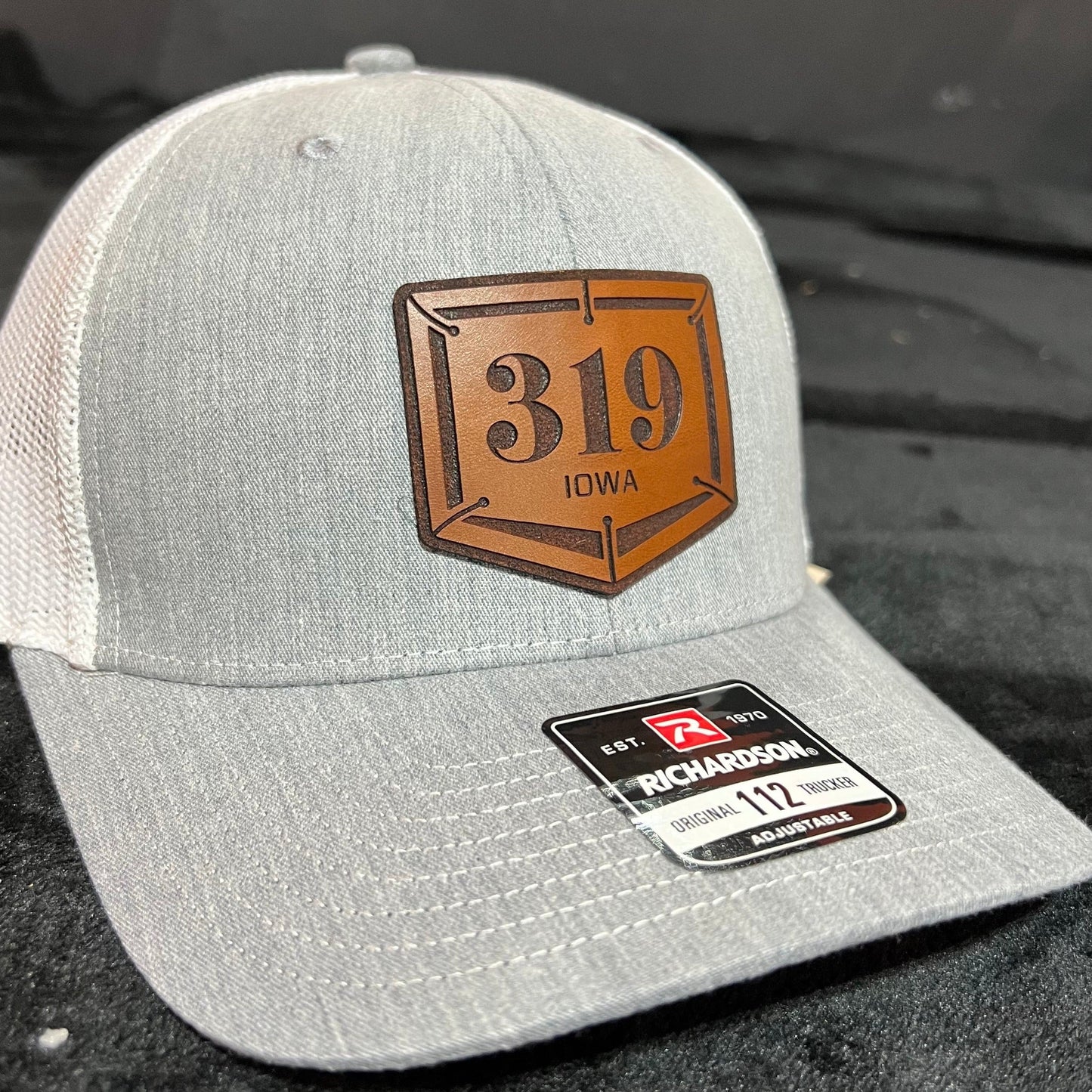 Area Code and State Leather Patch Hat