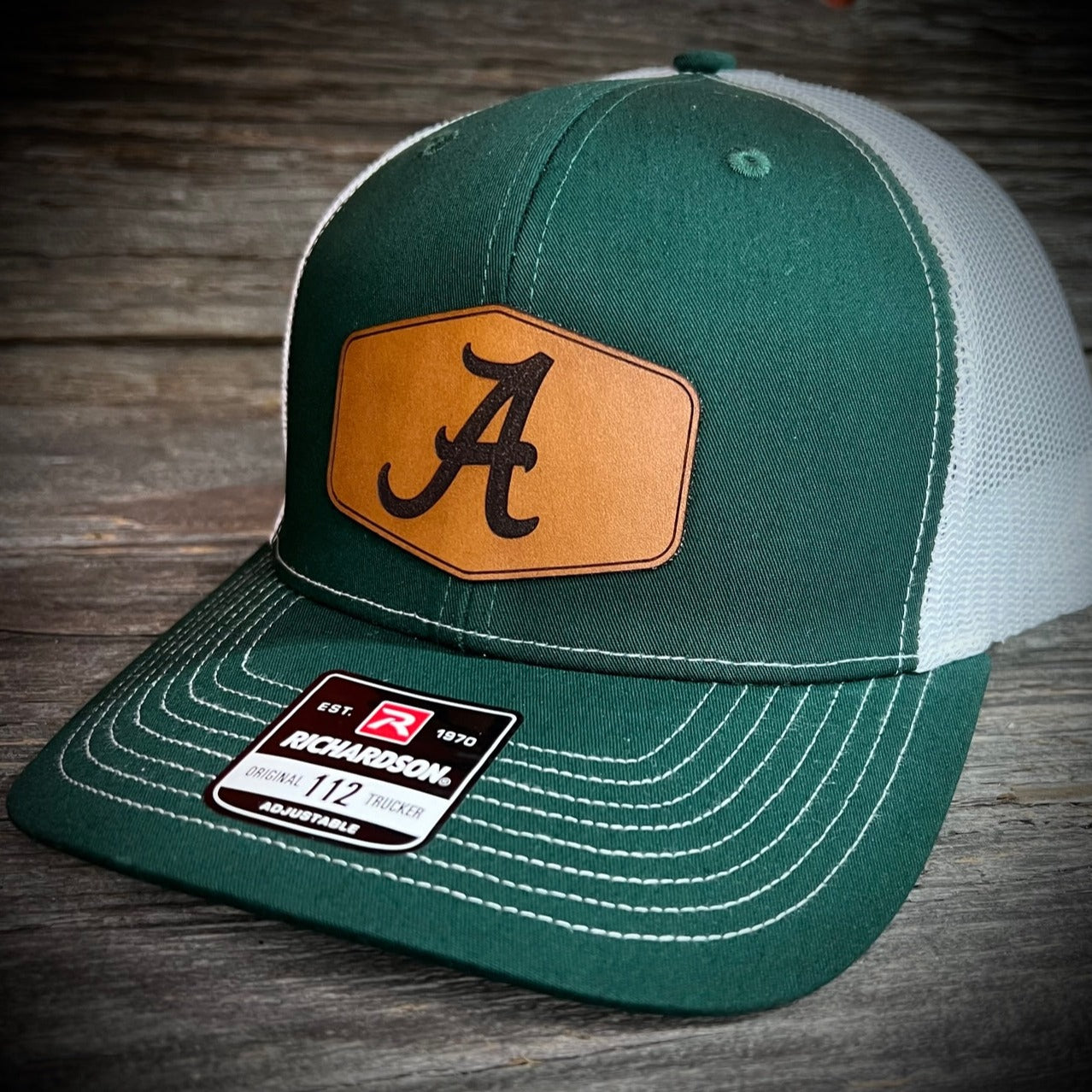 School Mascot Leather Patch Hat