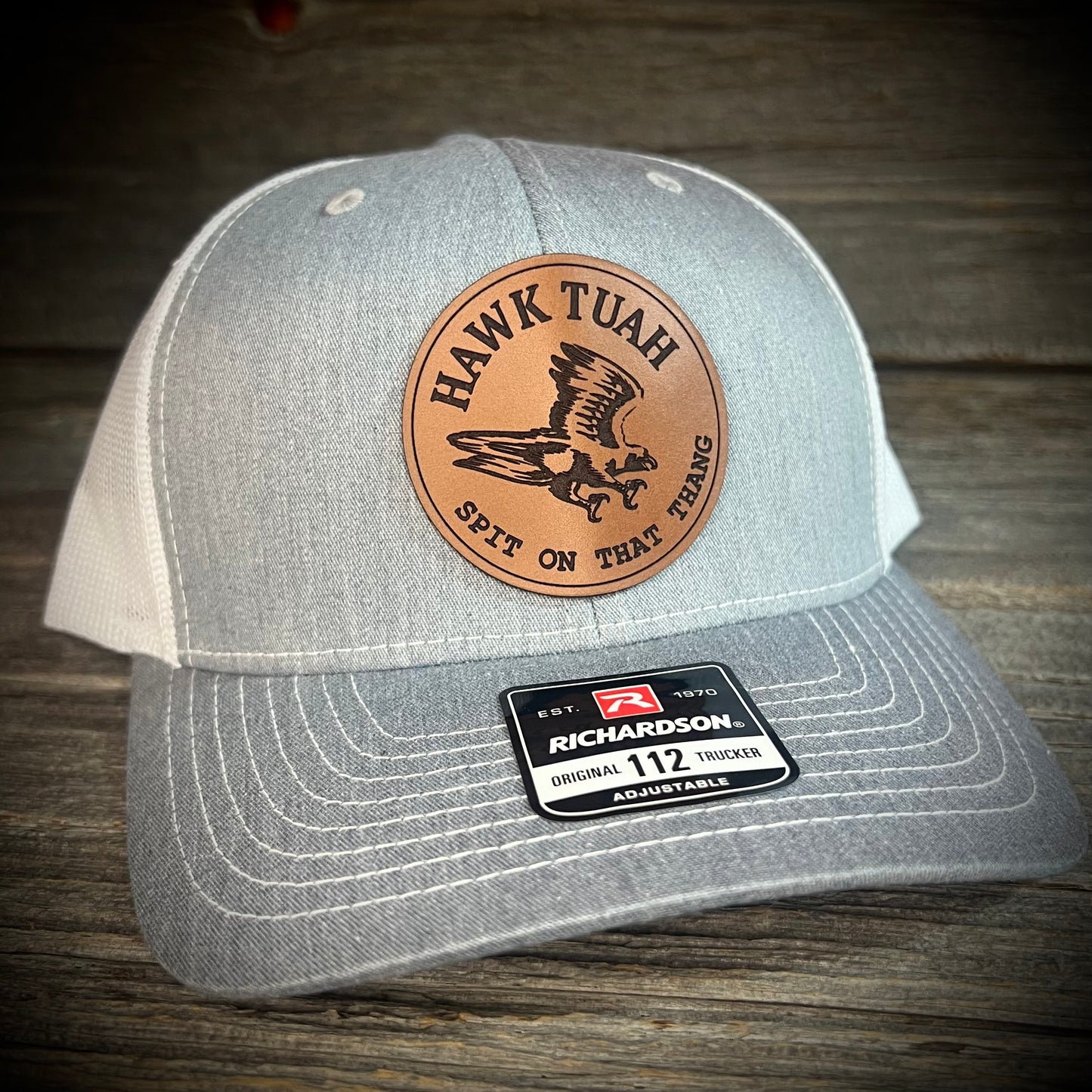 HAWK TUAH Leather Patch Hat