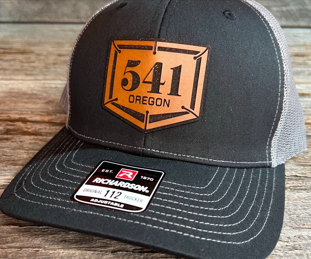 Area Code and State Leather Patch Hat
