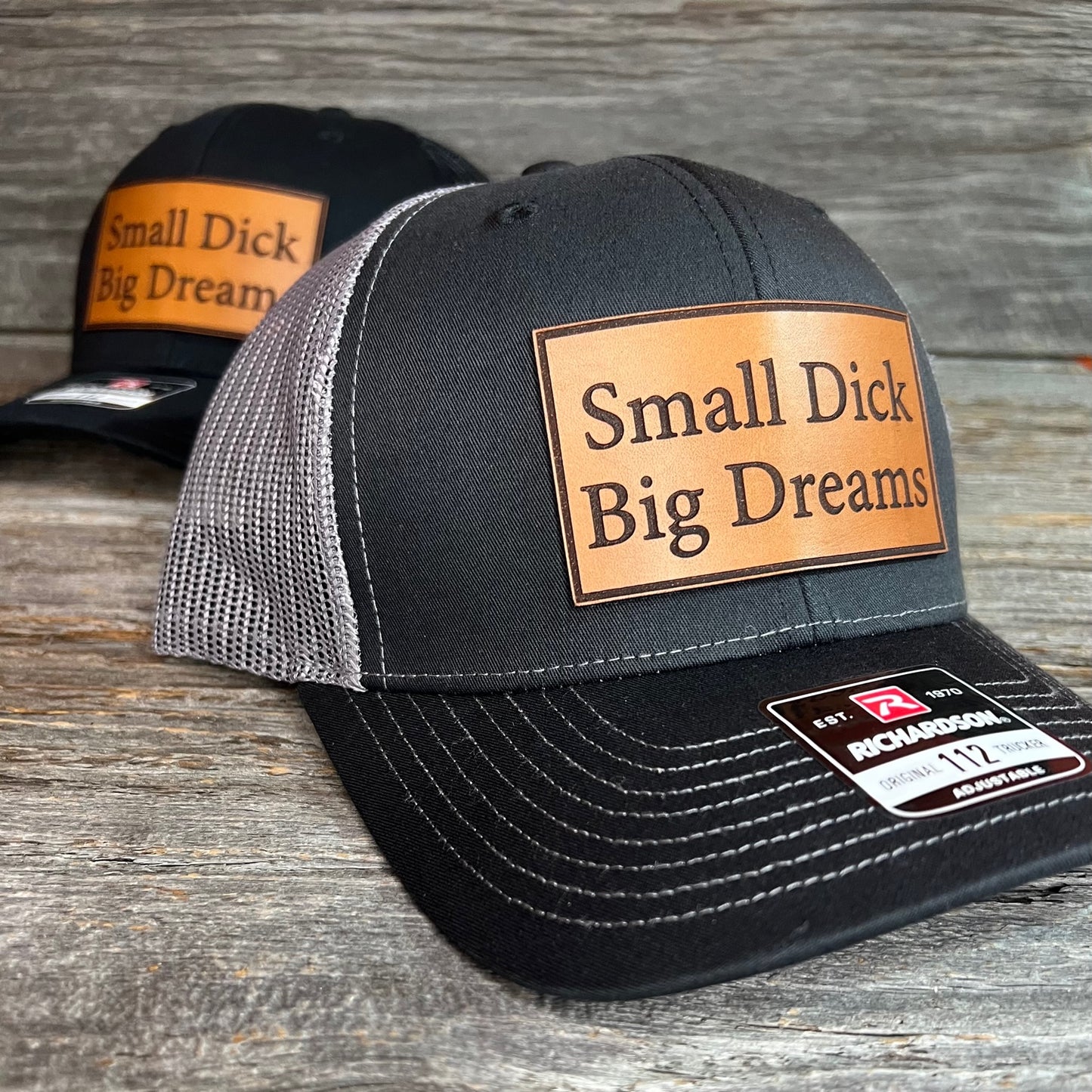 Small Dick Big Dreams Leather Patch Hat