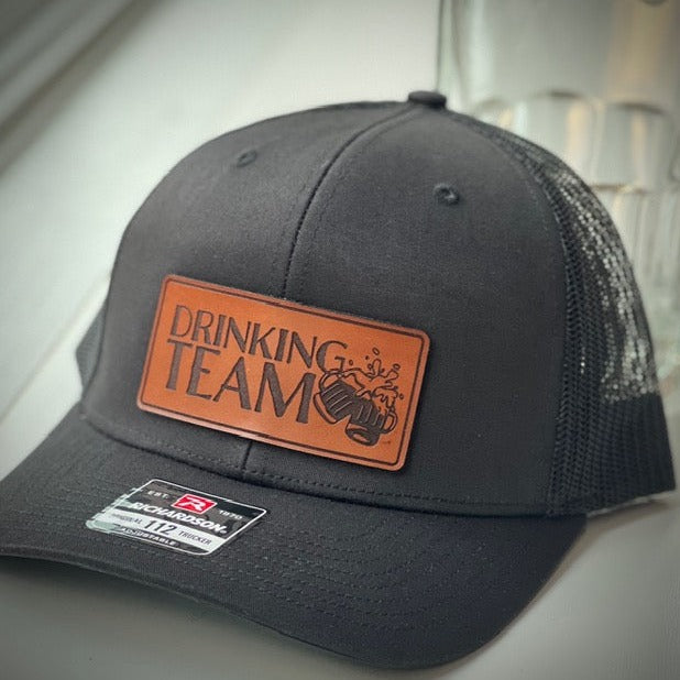 Drinking Team Leather Patch Hat